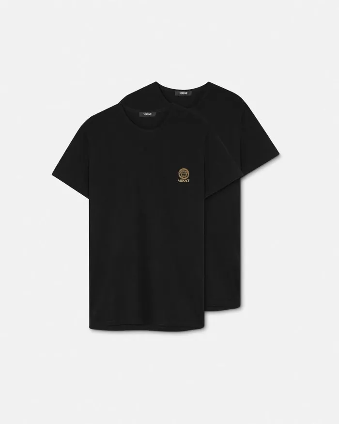 Medusa Undershirt 2Pack Black Men Versace Loungewear and Pajamas