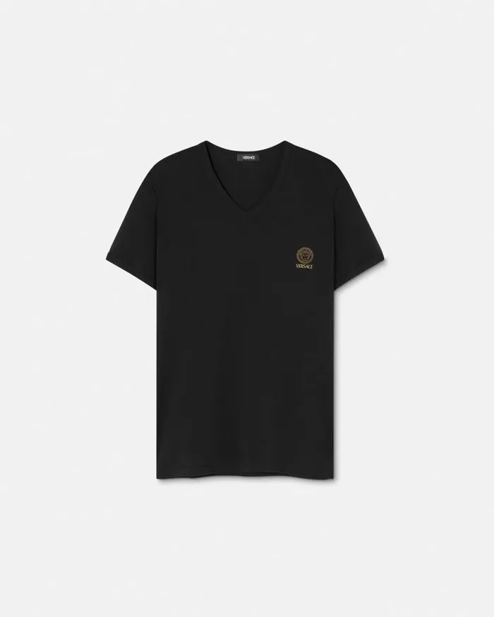 Medusa Undershirt Black Men Versace Loungewear and Pajamas