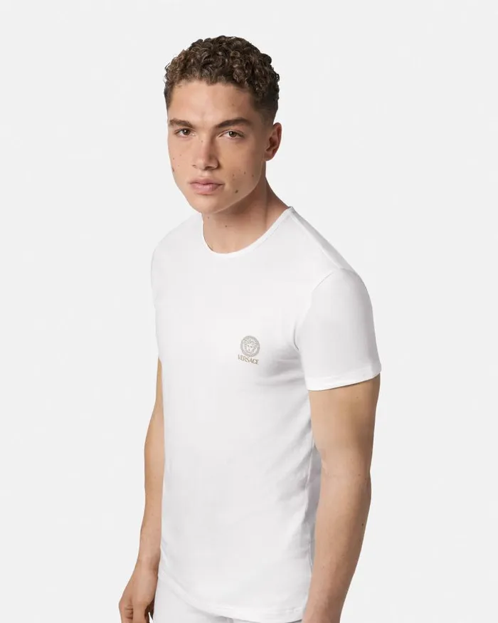 Medusa Undershirt White Men Versace Loungewear and Pajamas