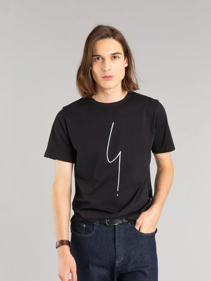 Men Agns B Artist039s Collection Black Short Sleeves Coulos 034irony034 Tshirt