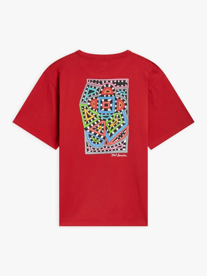 Men Agns B Artist039s Collection Red Cotton Jersey Mark Tshirt Artist Mel Bernstine