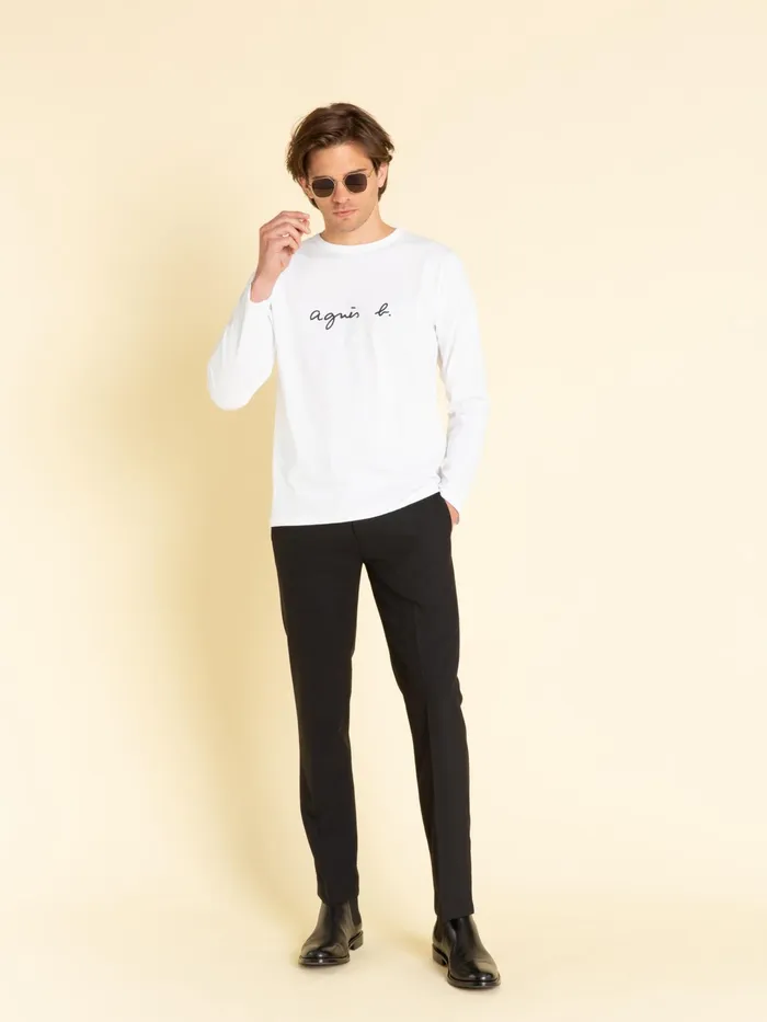 Men Agns B Artist039s Collection White Long Sleeves Coulos 034agns B034 Tshirt