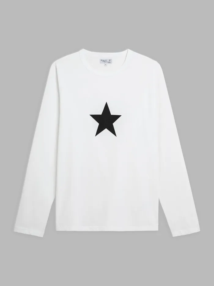 Men Agns B Artist039s Collection White Long Sleeves Coulos Star Tshirt