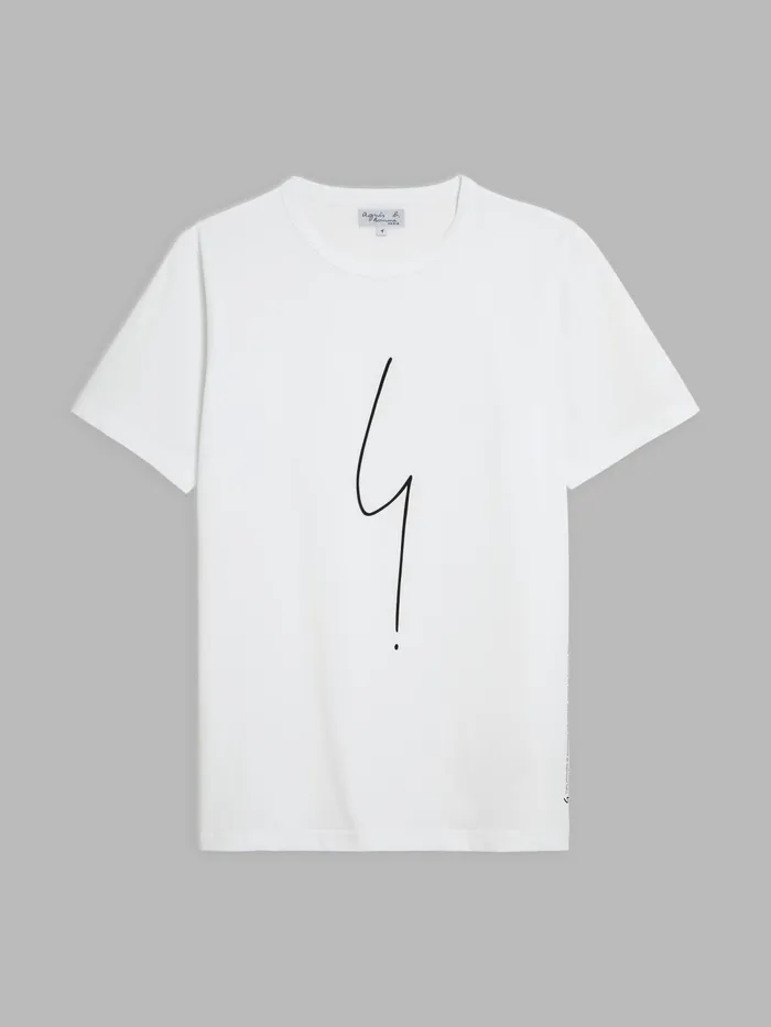 Men Agns B Artist039s Collection White Short Sleeves Coulos 034irony Mark034 Tshirt