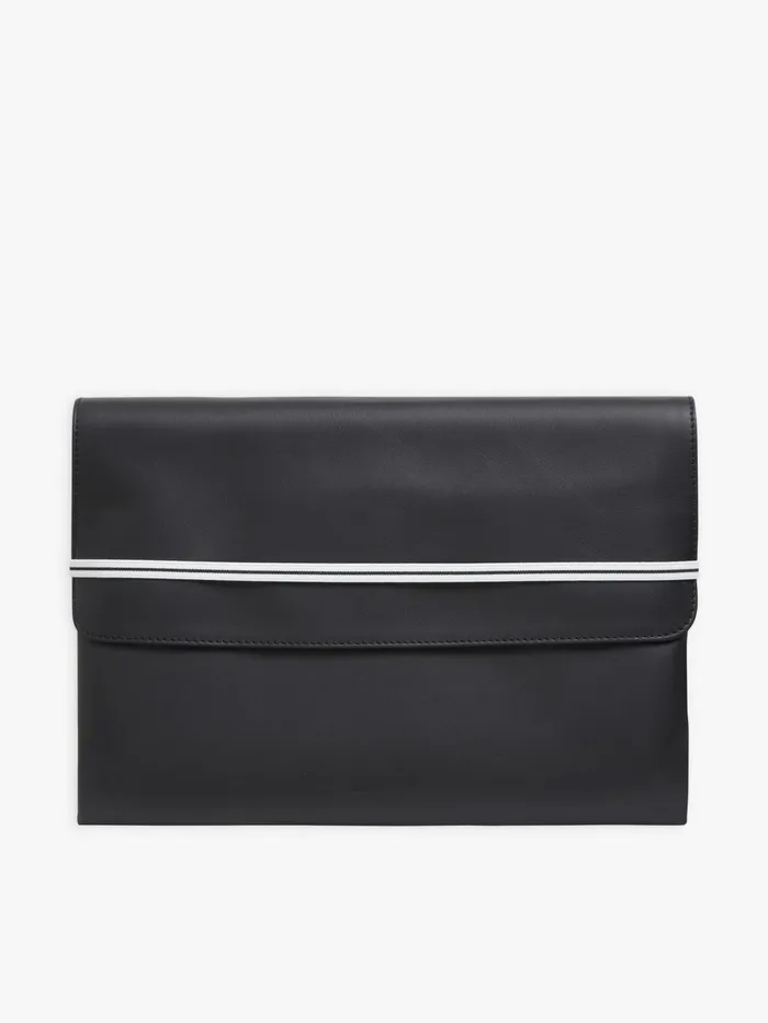 Men Agns B Bags Black Leather Gary Laptop Case