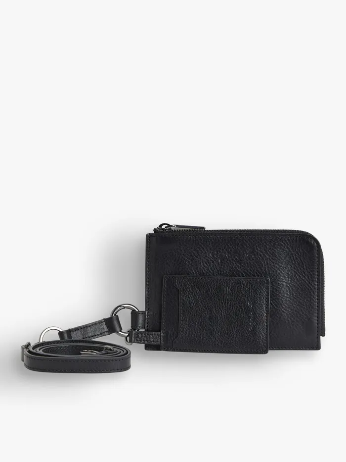 Men Agns B Bags Black Leather Scott Passport Holder
