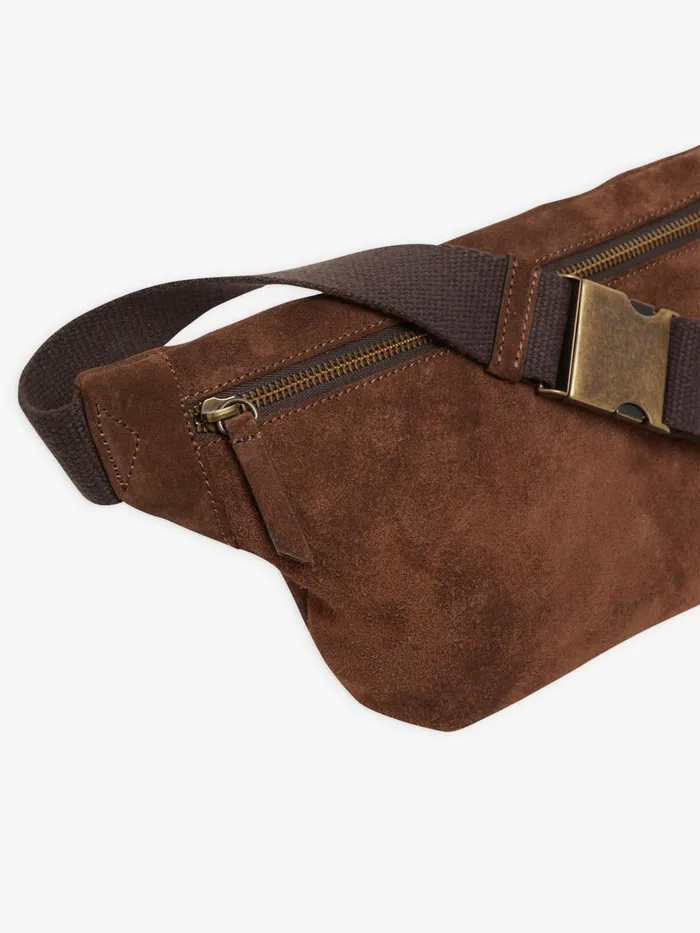 Men Agns B Bags Brown Leather Alpha Bum Bag