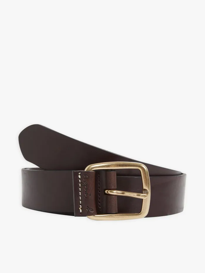 Men Agns B Belts Brown Leather Pablo Belt