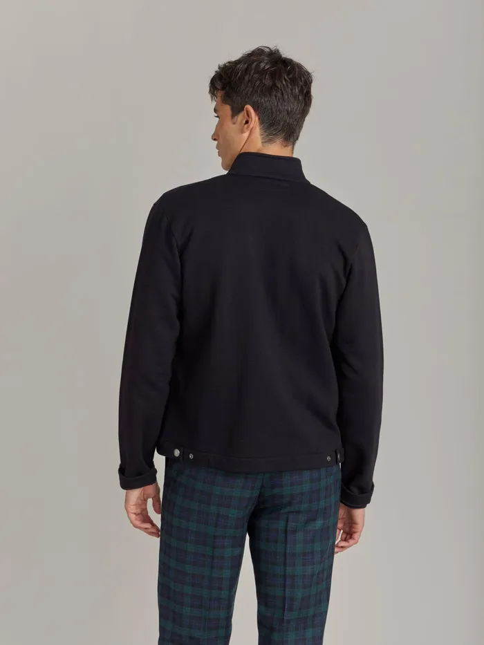 Men Agns B Cardigans Black Cotton Fleece Musset Cardigan