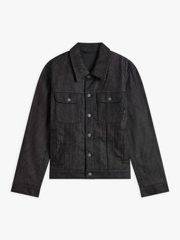 Men Agns B Jackets and Coats Black Cotton Jacket