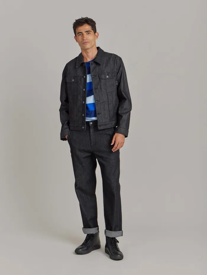 Men Agns B Jackets and Coats Black Cotton Jacket