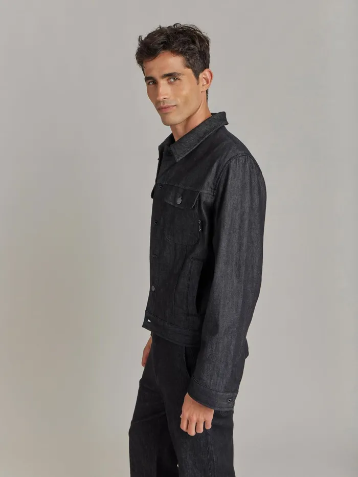 Men Agns B Jackets and Coats Black Cotton Jacket