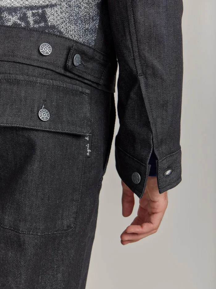 Men Agns B Jackets and Coats Black Cotton Jacket