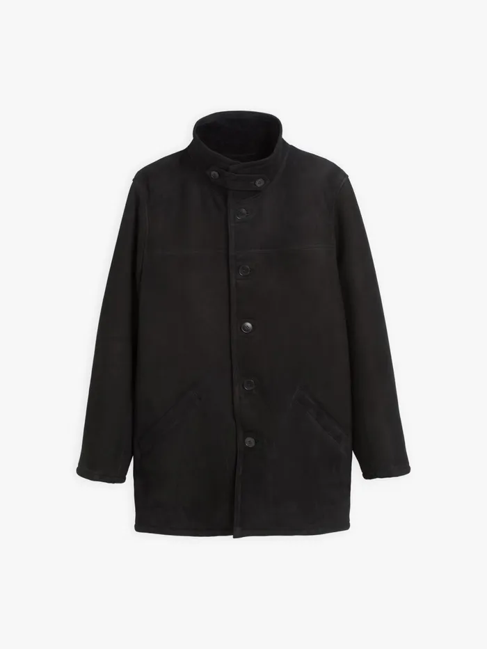 Men Agns B Jackets and Coats Black Lambskin Florent Jacket