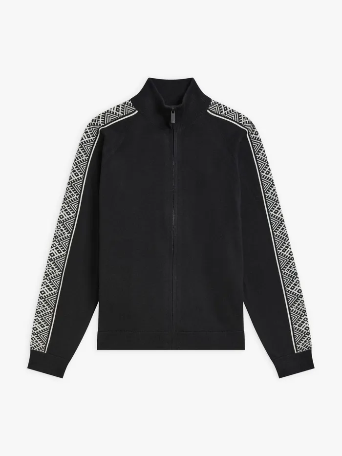 Men Agns B Jackets and Coats Black Merino Wool Jersey Frise Jacket