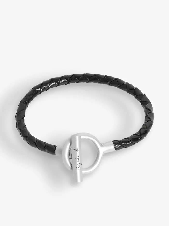 Men Agns B Jewellery and Watches Black Plonge Lambskin Andr Bracelet