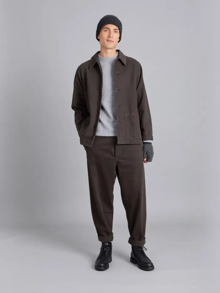 Men Agns B Jumpers Grey Cashmere Crewneck Jumper