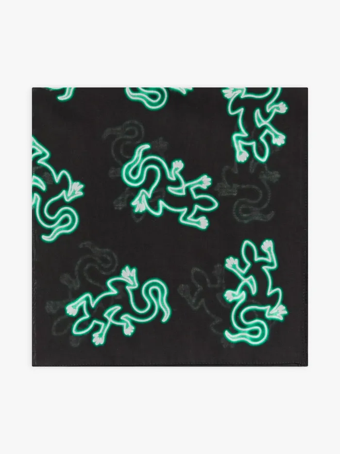 Men Agns B Scarves Black Cotton Neon Lezi Bandana