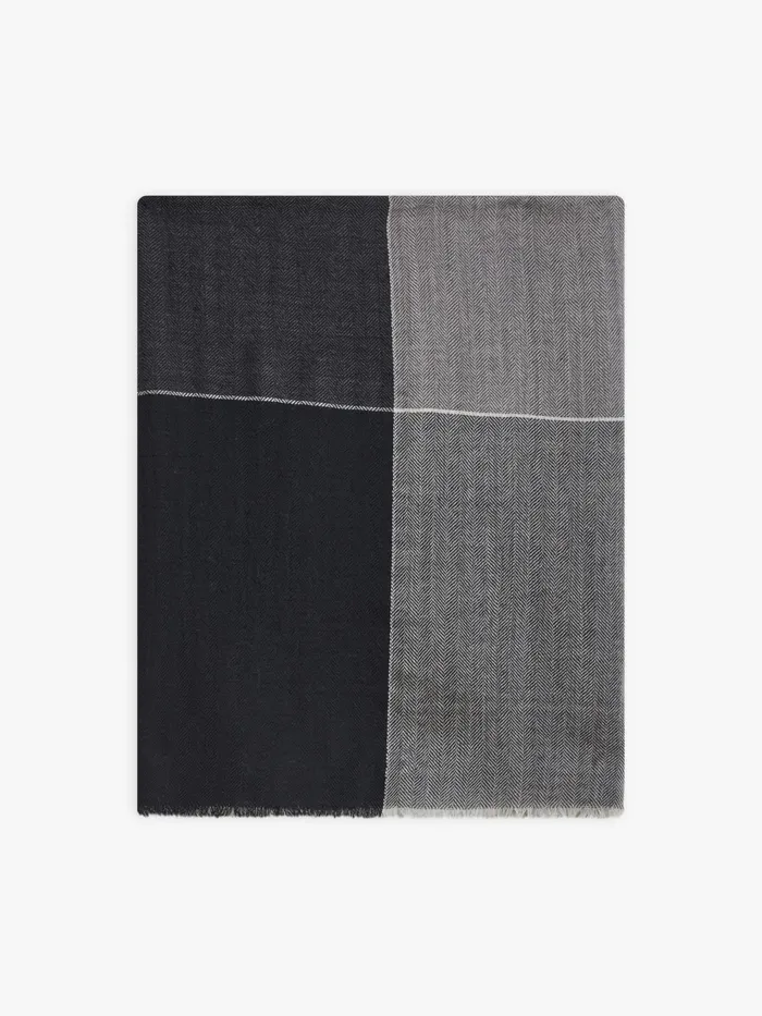 Men Agns B Scarves Black Wool Aubin Scarf