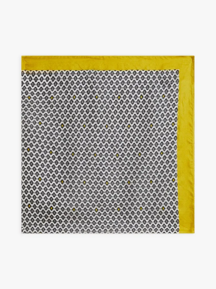 Men Agns B Scarves Yellow Silk Abi Square