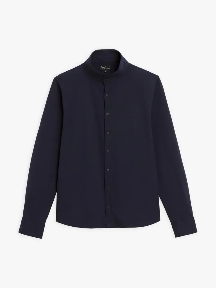 Men Agns B Shirts Blue Cotton Lazare Shirt