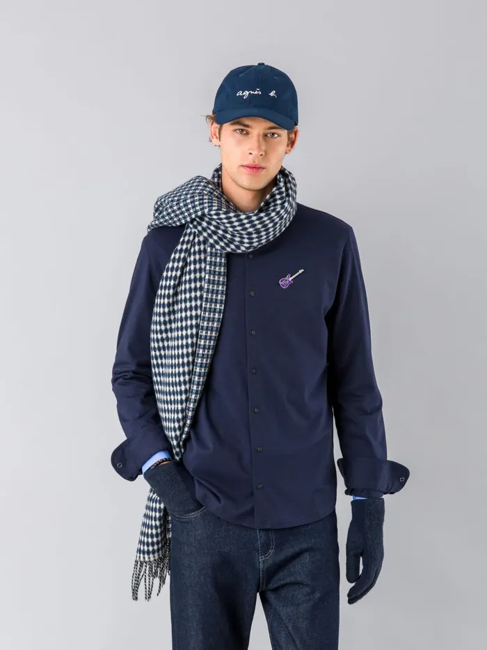 Men Agns B Shirts Blue Cotton Lazare Shirt