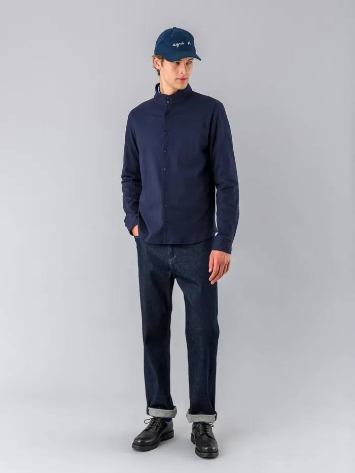 Men Agns B Shirts Blue Cotton Lazare Shirt