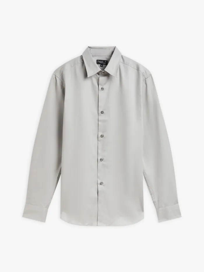 Men Agns B Shirts Grey Cotton Thomas Shirt