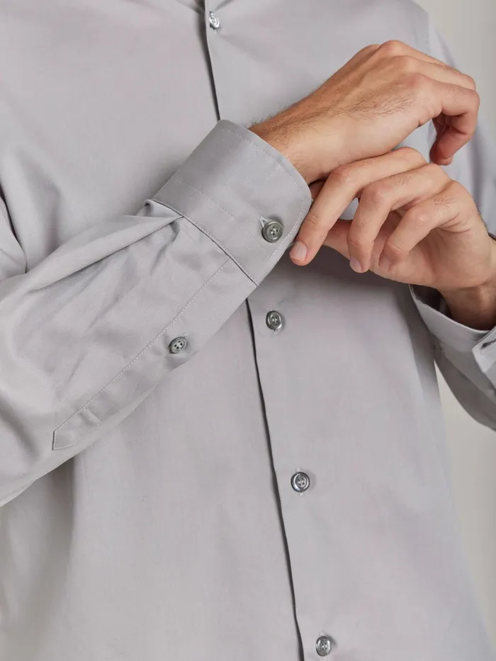 Men Agns B Shirts Grey Cotton Thomas Shirt