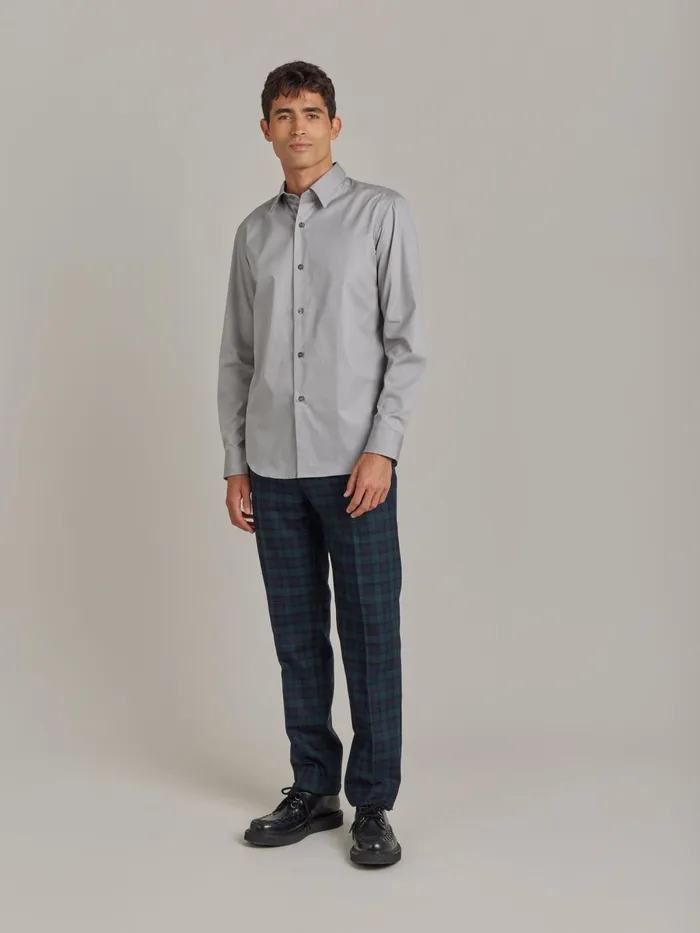 Men Agns B Shirts Grey Cotton Thomas Shirt