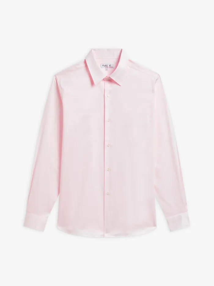 Men Agns B Shirts Pink Cotton Twill Andy Shirt
