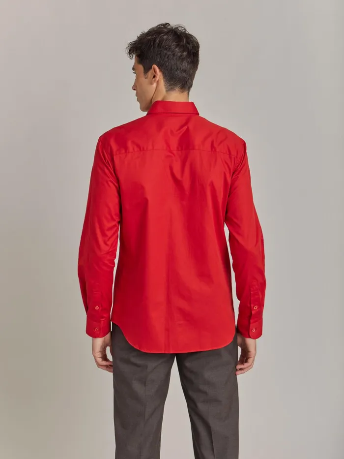 Men Agns B Shirts Red Cotton Thomas Shirt