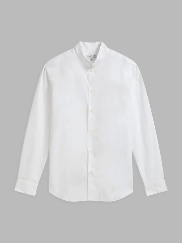 Men Agns B Shirts White Cotton Poplin Shirt