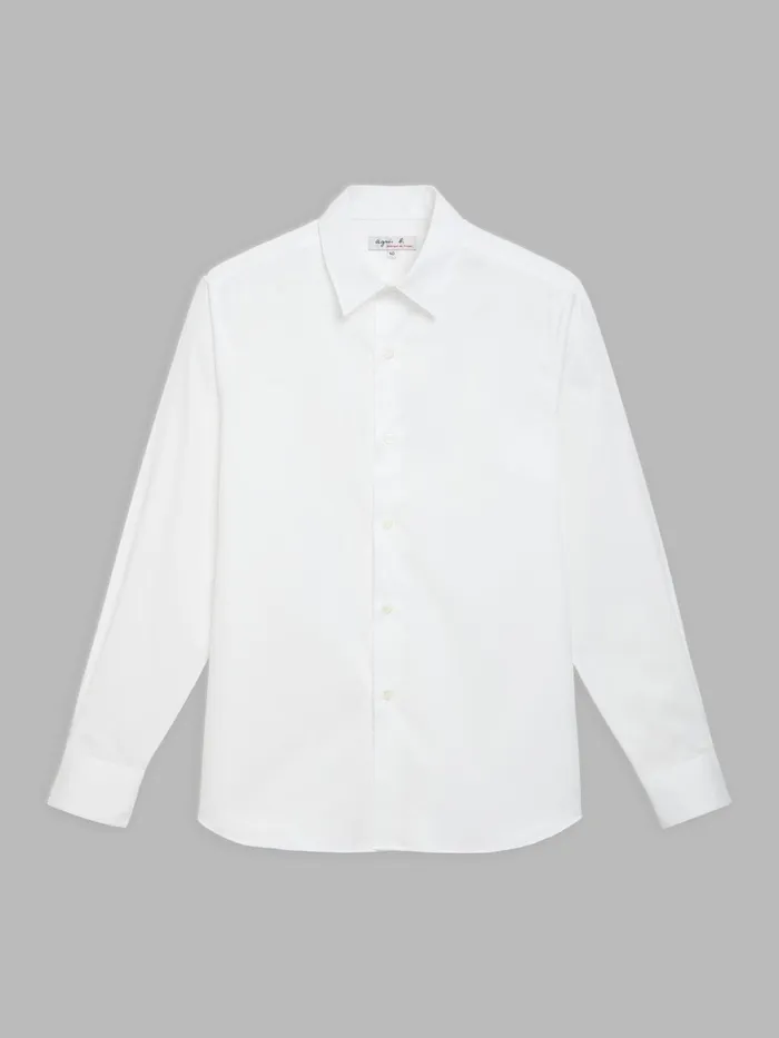 Men Agns B Shirts White Cotton Serge Andy Shirt