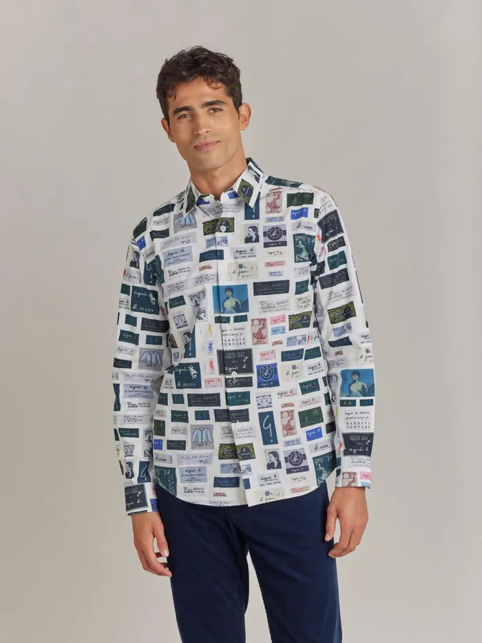 Men Agns B Shirts White Cotton Syd Shirt