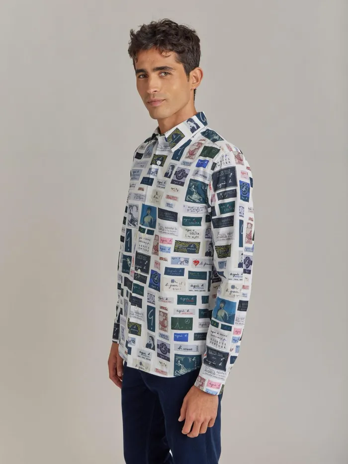 Men Agns B Shirts White Cotton Syd Shirt