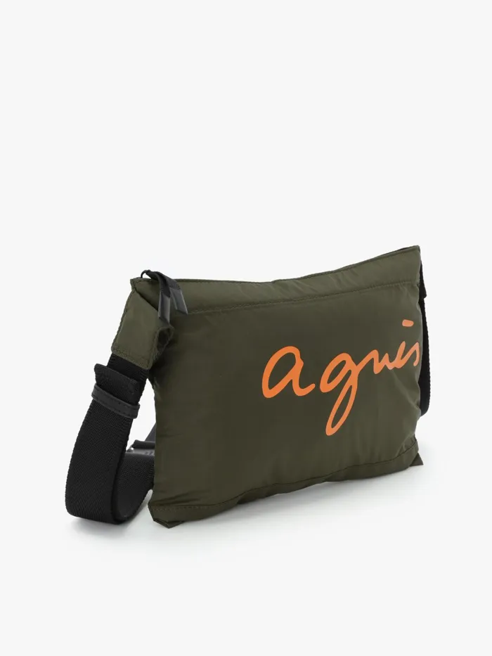 Men Agns B Shoulder Bags Green Nylon Shoulder Bag