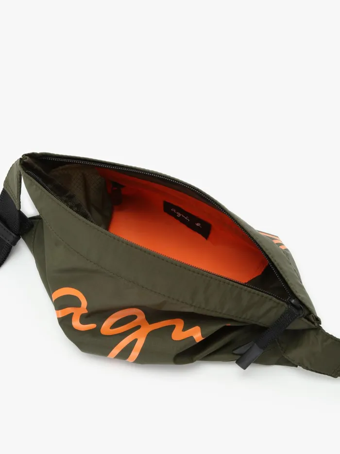 Men Agns B Shoulder Bags Green Nylon Shoulder Bag