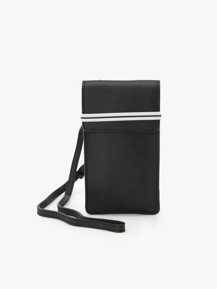 Men Agns B Small Leather Goods Black Leather Gary Phone Case