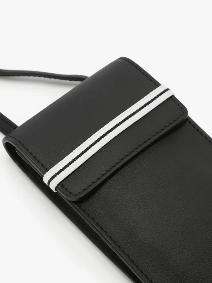 Men Agns B Small Leather Goods Black Leather Gary Phone Case