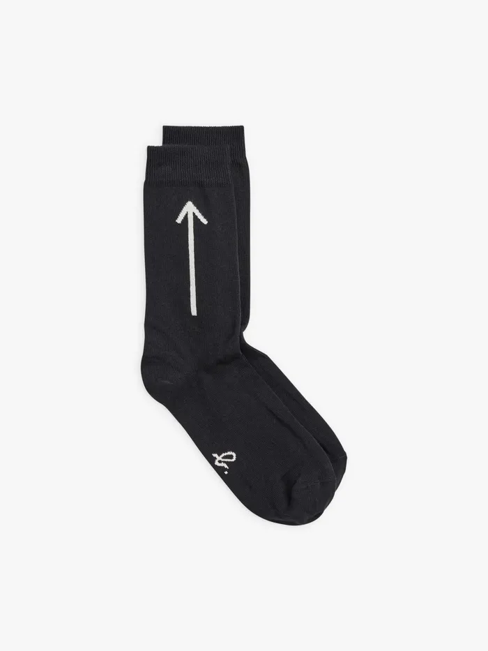 Men Agns B Socks and Underwear Black Cotton Flche Socks