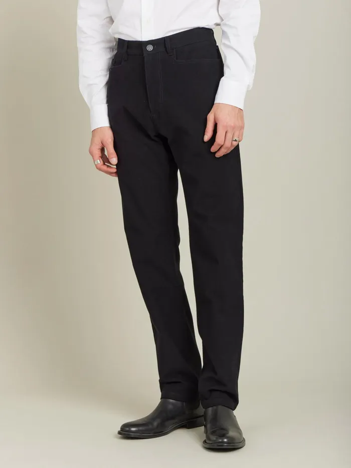Men Agns B Suits Black Cotton Jeans