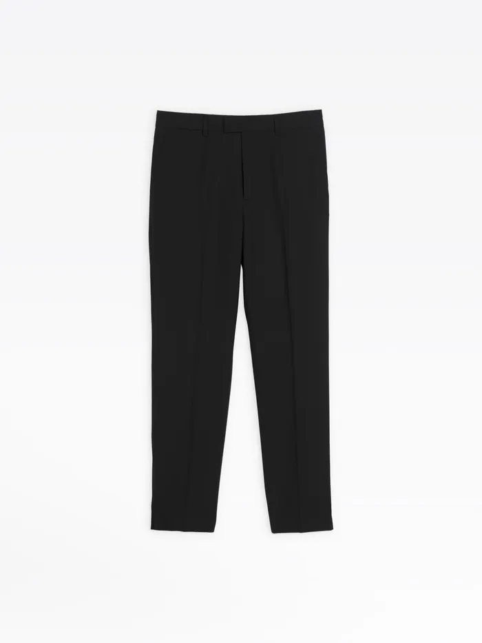 Men Agns B Suits Black Woollen Jam Pants