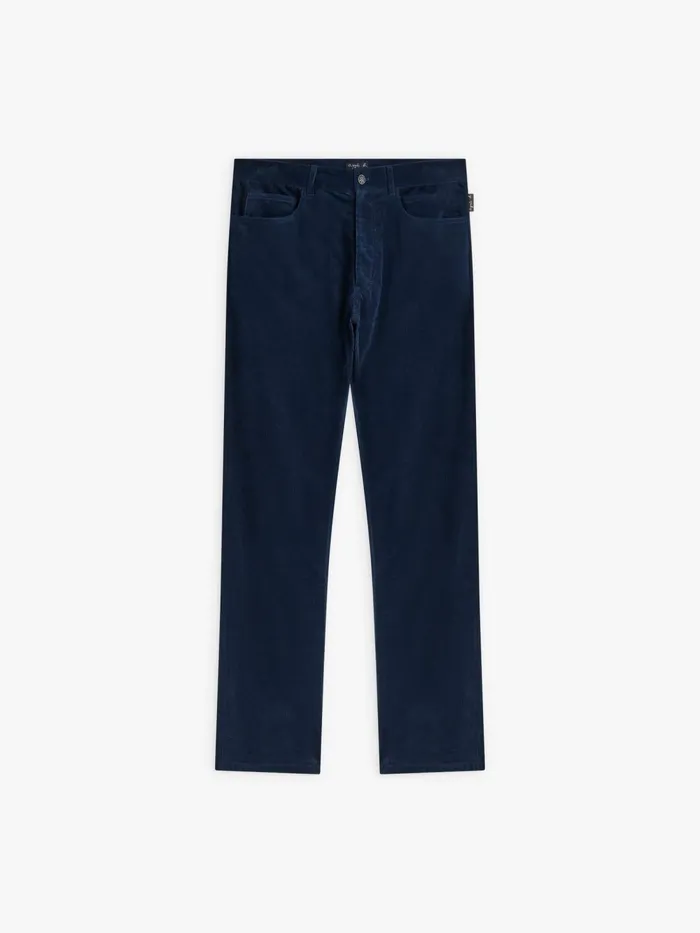 Men Agns B Suits Blue Cotton Velours Chris Jeans