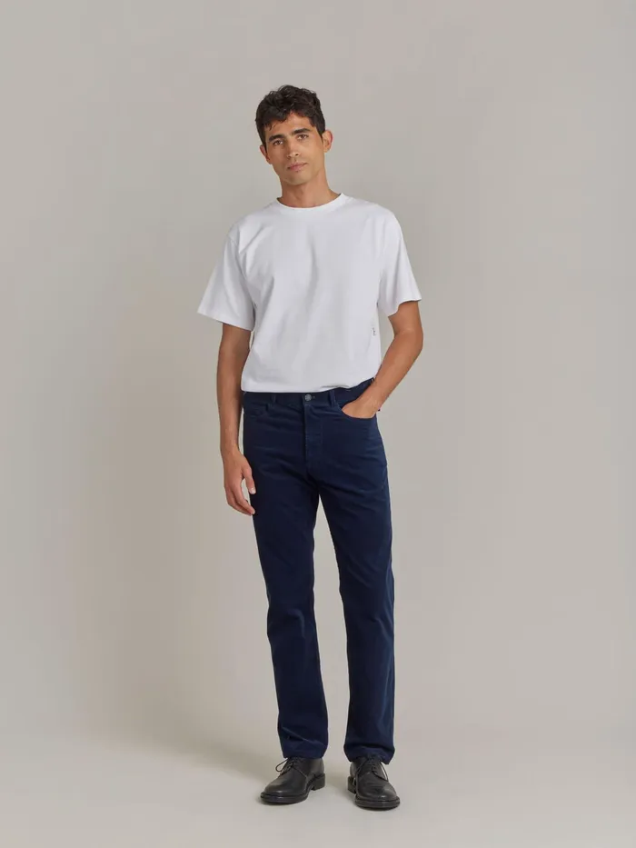 Men Agns B Suits Blue Cotton Velours Chris Jeans