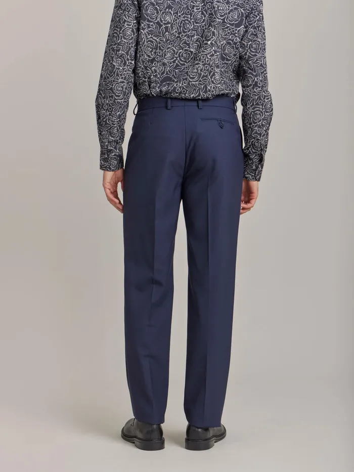 Men Agns B Suits Blue Worsted Wool Lucas Trousers