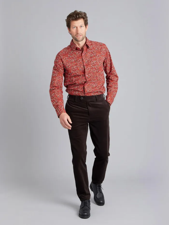 Men Agns B Suits Brown Corduroy Noamm Trousers