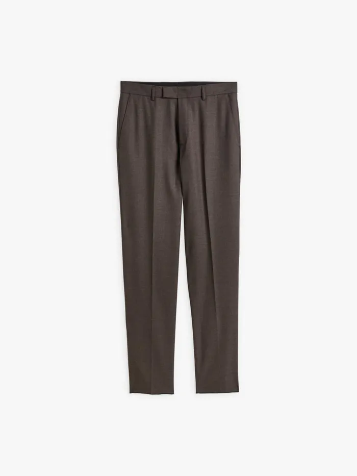 Men Agns B Suits Chocolat Worsted Wool Lucas Trousers