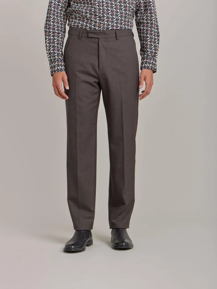 Men Agns B Suits Chocolat Worsted Wool Lucas Trousers