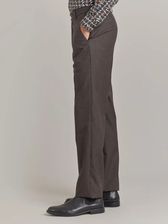 Men Agns B Suits Chocolat Worsted Wool Lucas Trousers